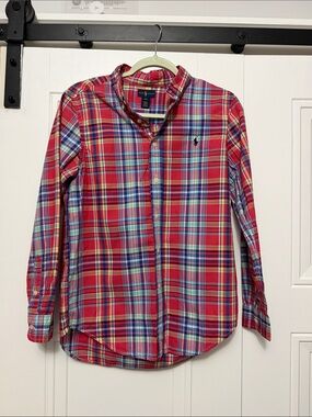 Ralph Lauren Multi-Color Plaid Button-Down Shirt for Kids